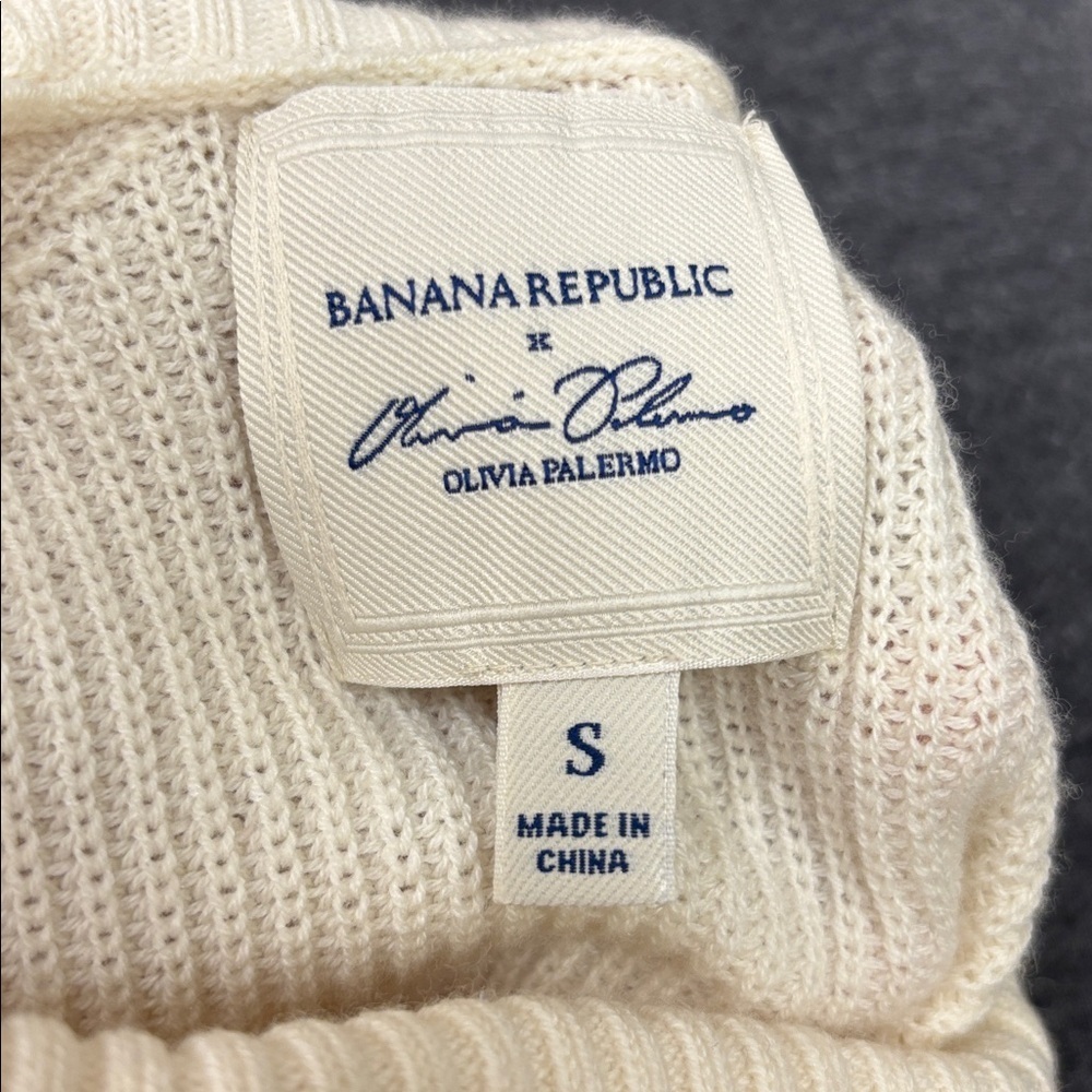 Banana Republic x Olivia Palmero Elegant Knit Lace Turtleneck Sweater Small - Picture 8 of 11